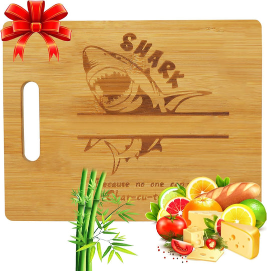 Shark Coochie Charcuterie Board, Bamboo Cutting Board, 11 in Cheese Board, Laser Engraved Serving Board, Funny Valentine's Day Gift, Valentine Day gift for Him
